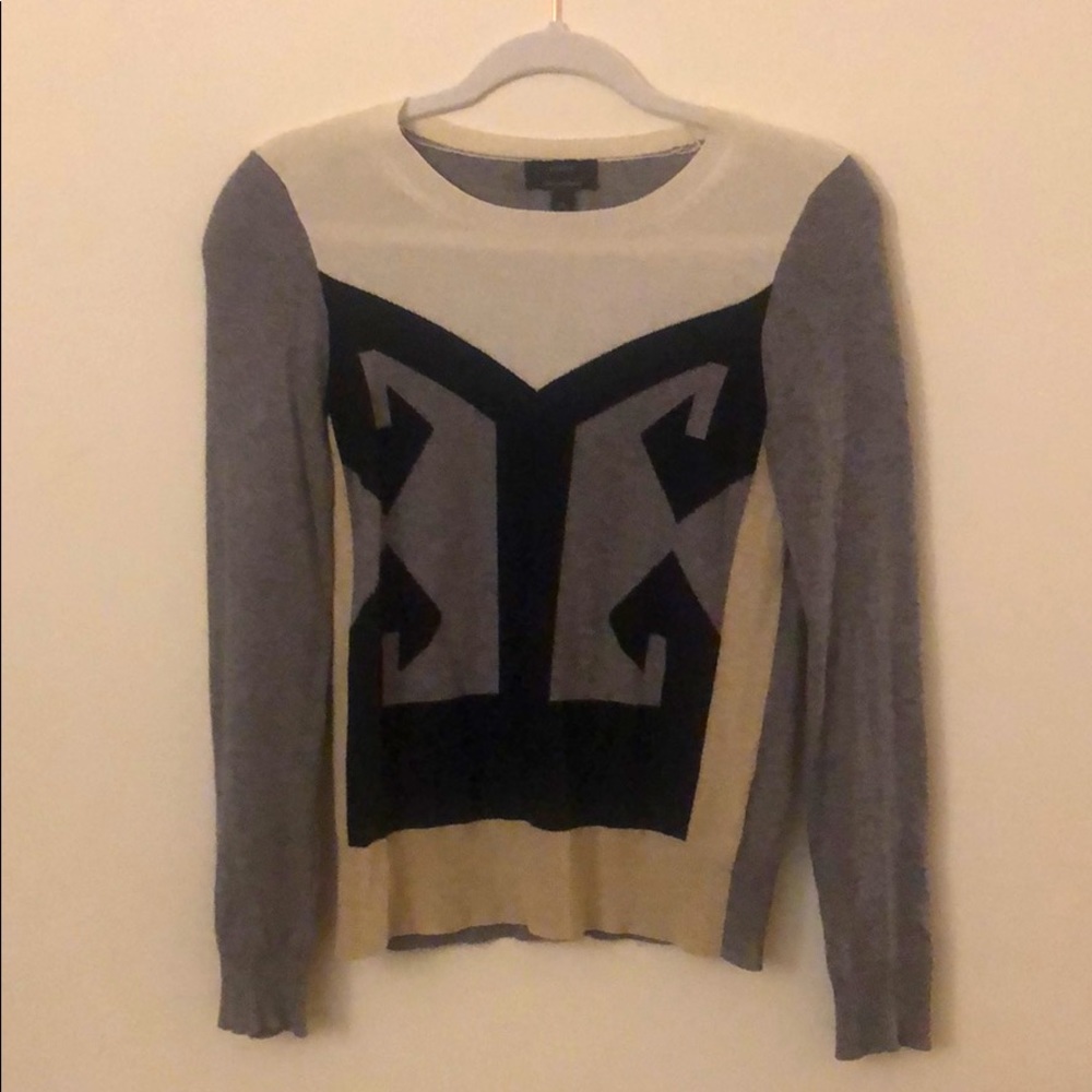 Beautiful J crew sweater with geometric patterns